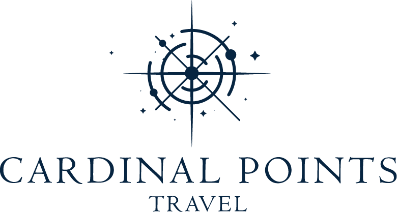 Cardinal Points Travel Primary Logo in Blue
